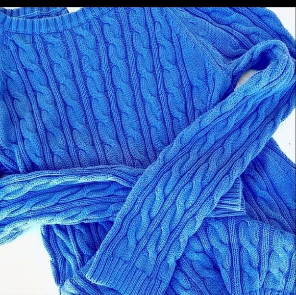 Sweaters - BLUE AND SOFT SLOUCHY SWEATER 